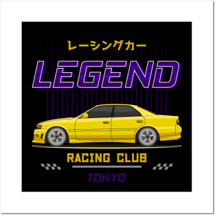 Tuner Yellow Chaser JDM Posters and Art